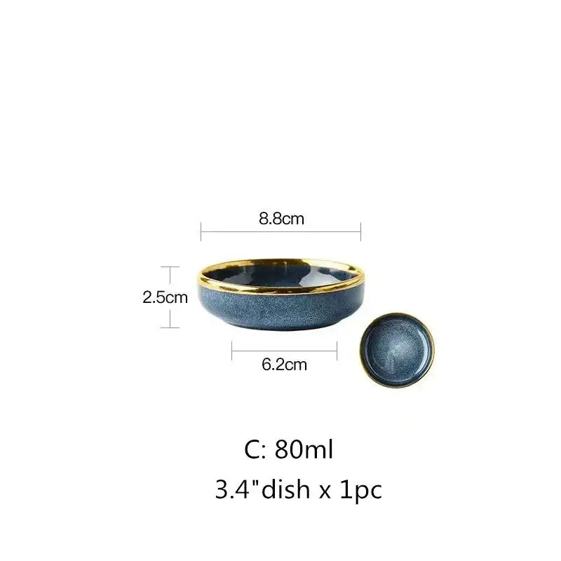 Blue Gradient Ceramic Plates