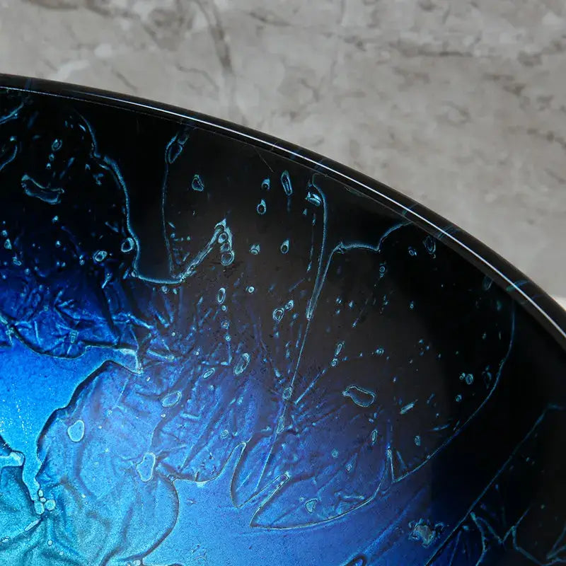 Blue Gradient Glass Sink