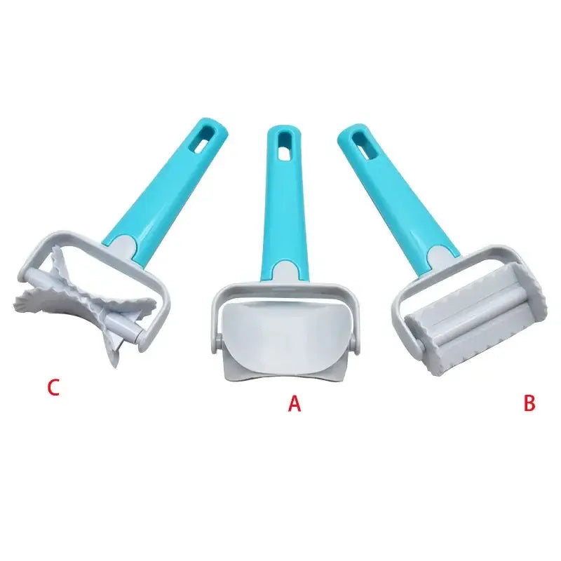 Gray Plastic Dough Cutter Set
