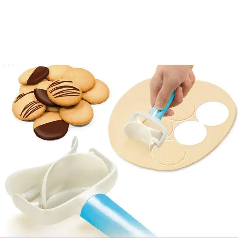 Gray Plastic Dough Cutter Set