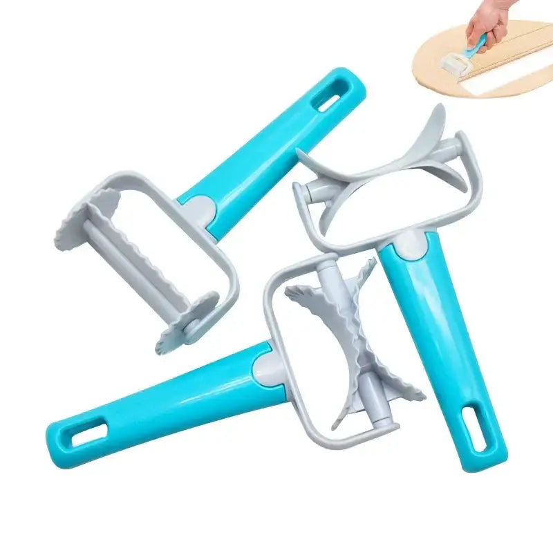 Gray Plastic Dough Cutter Set