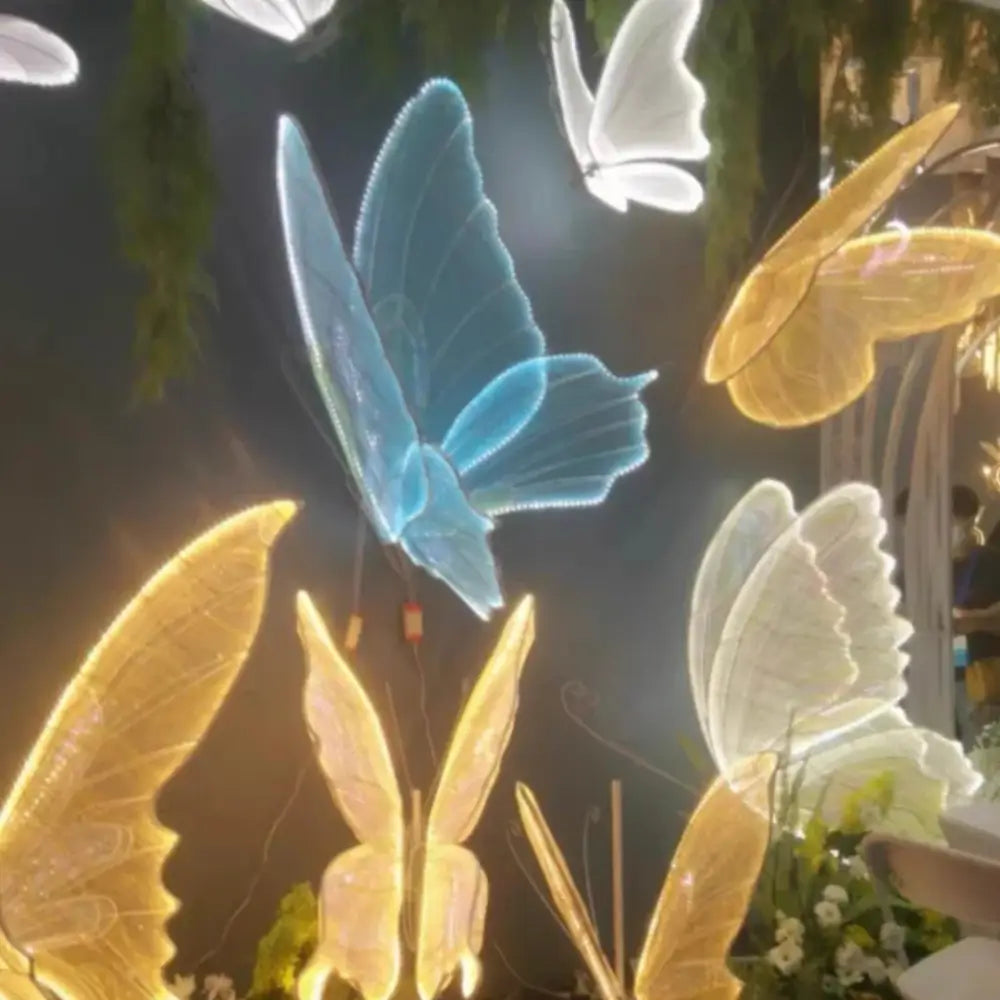 LED Blue Butterfly Decor