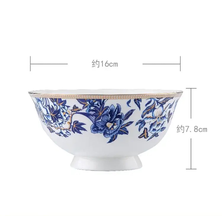 Blue Lotus Porcelain Dinnerware