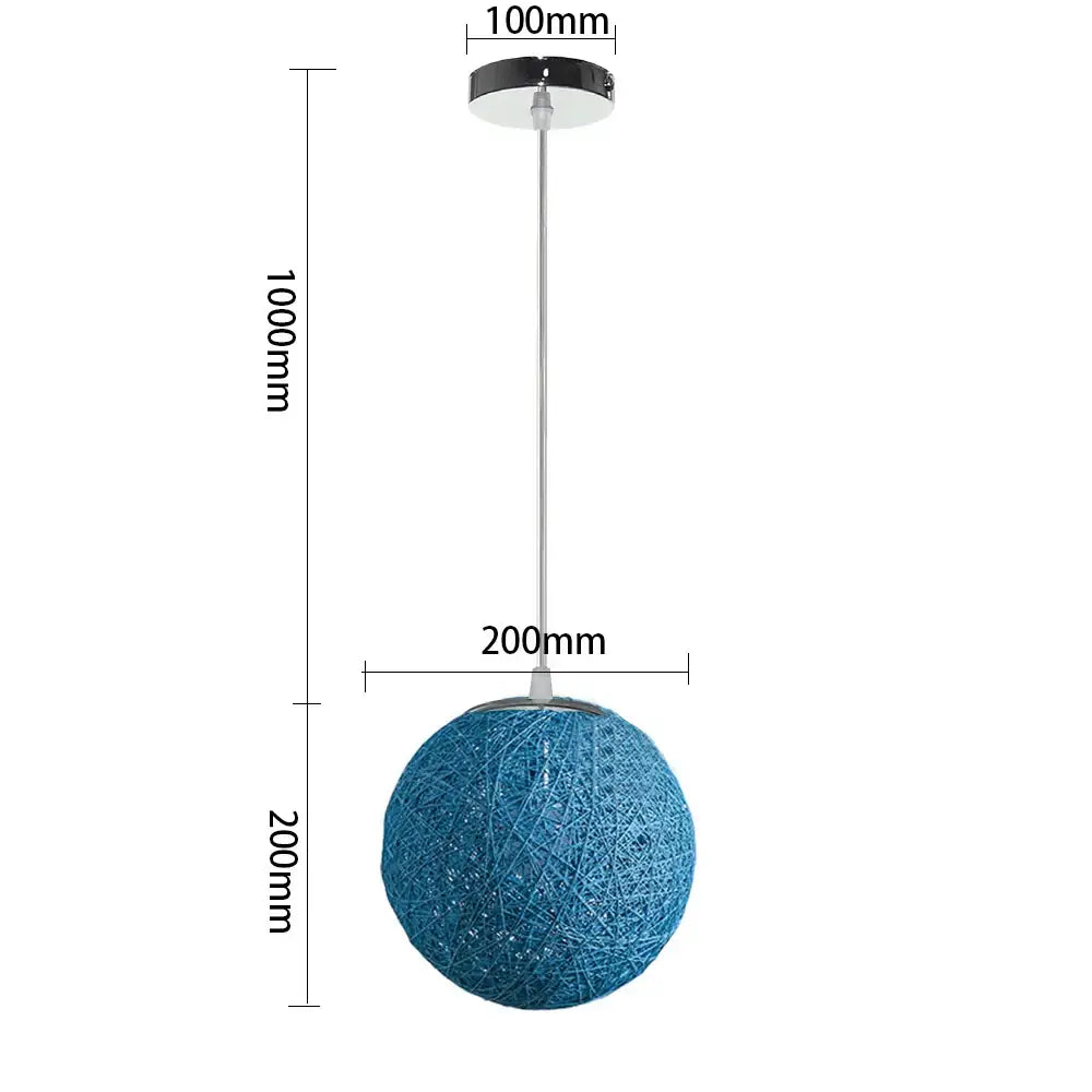 Blue Metal Pendant Light
