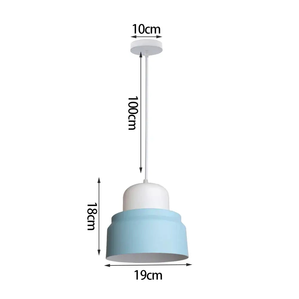 Blue Metal Pendant Light