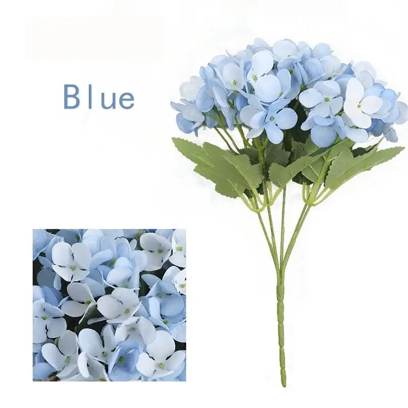 Blue Silk Floral Bouquet