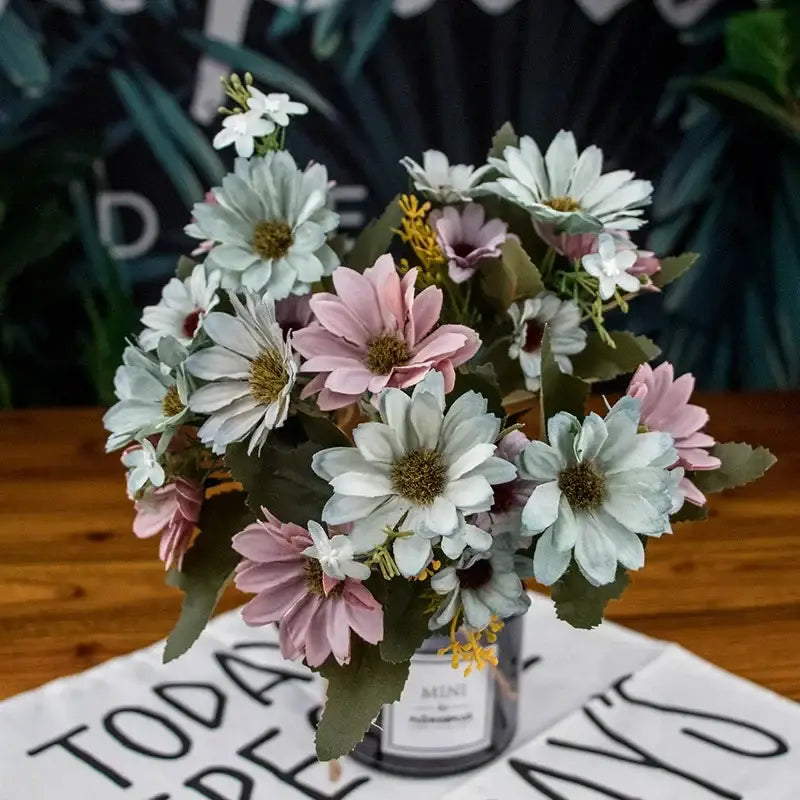 Blue Silk Floral Bouquet