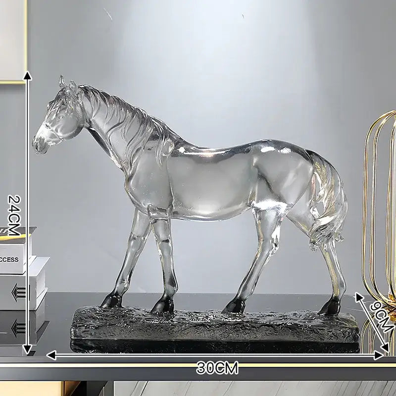 Blue Resin Horse Ornament