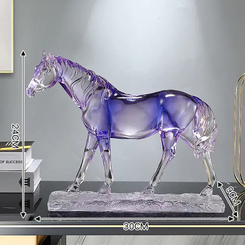 Blue Resin Horse Ornament
