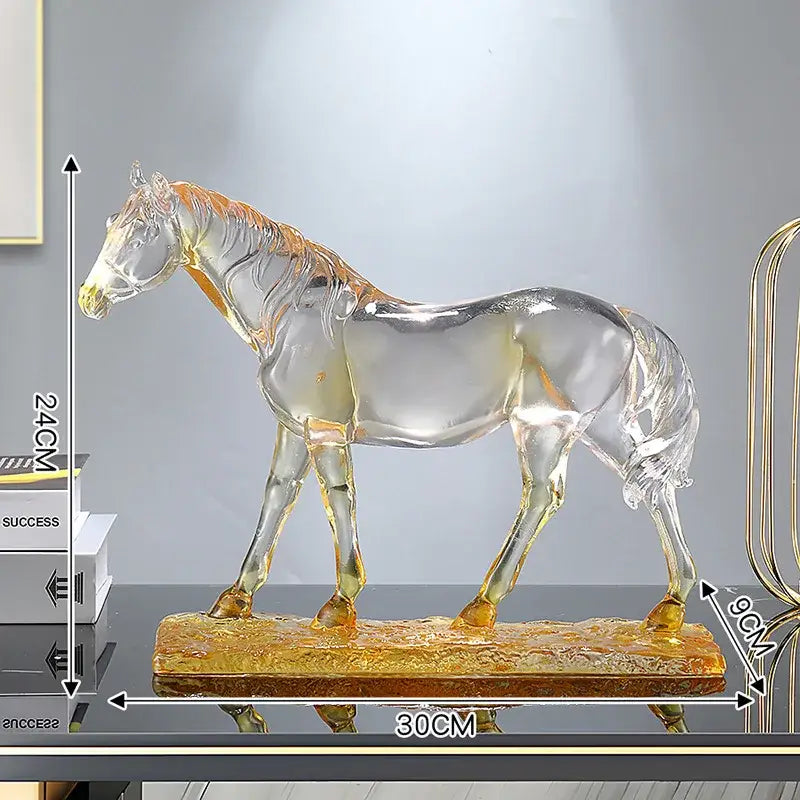 Blue Resin Horse Ornament