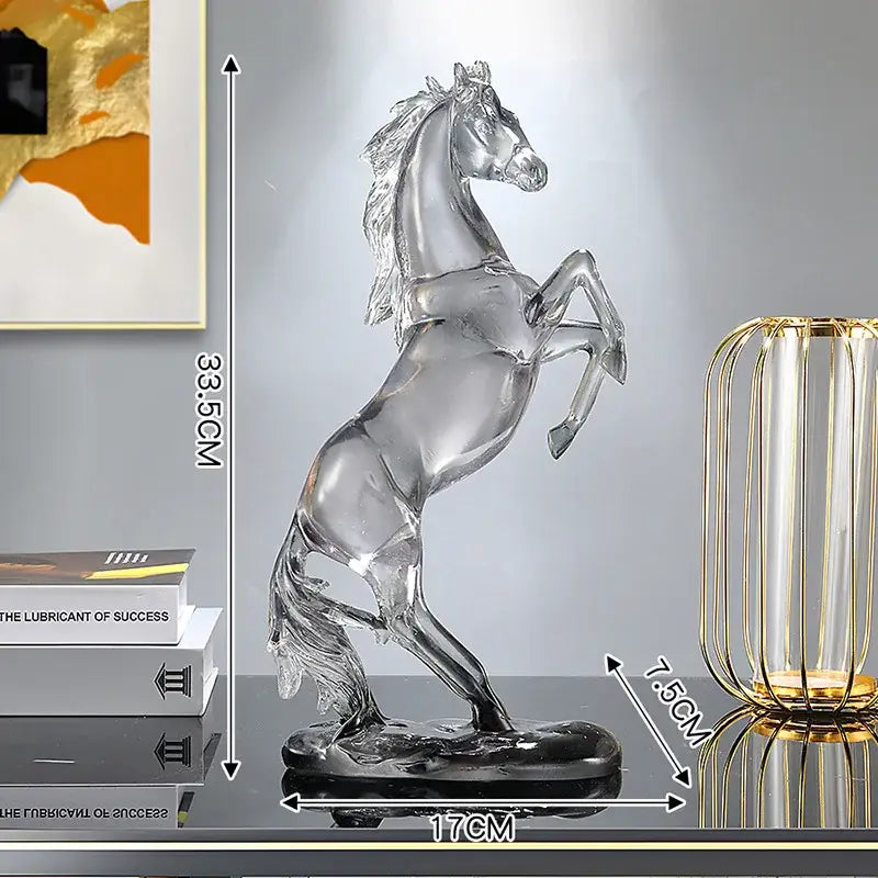Blue Resin Horse Ornament
