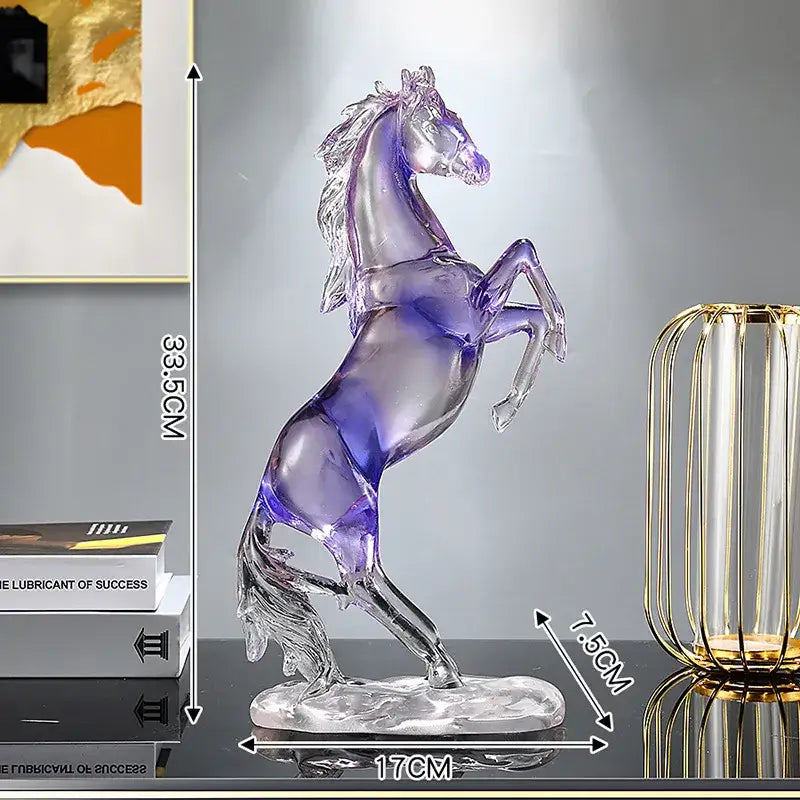 Blue Resin Horse Ornament