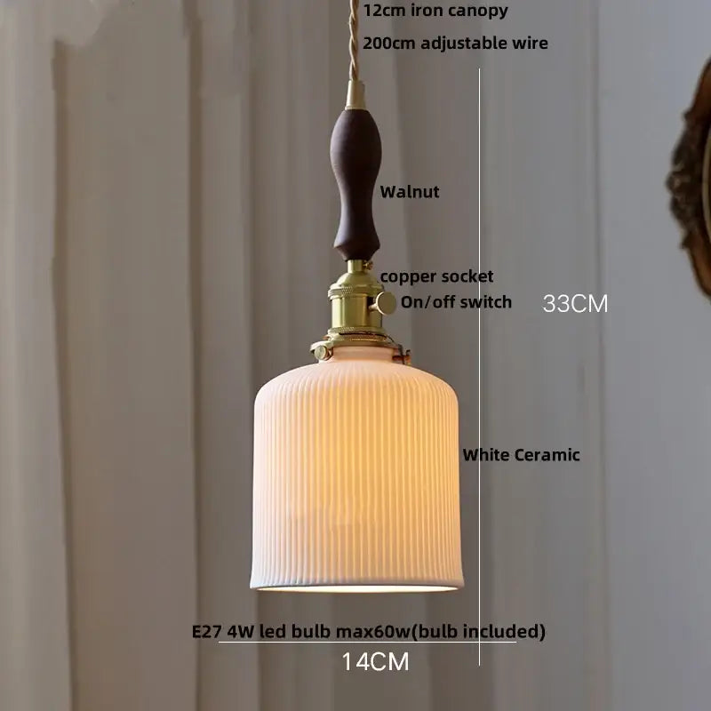 Blue Ceramic Pendant Lamp