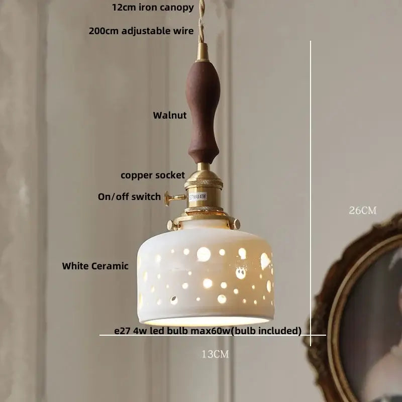 Blue Ceramic Pendant Lamp