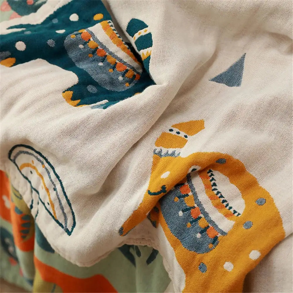 Blue Teddy Bear Cotton Towel