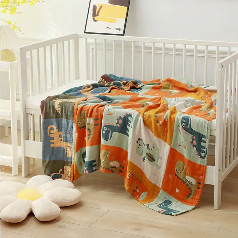 Blue Teddy Bear Cotton Towel