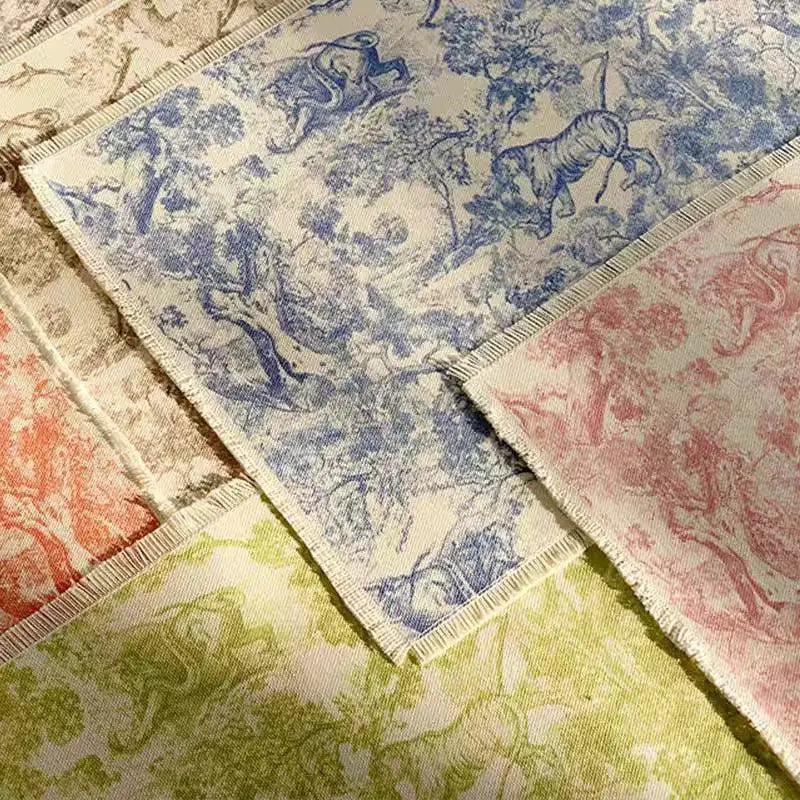 Blue Toile Cotton Linen Mat
