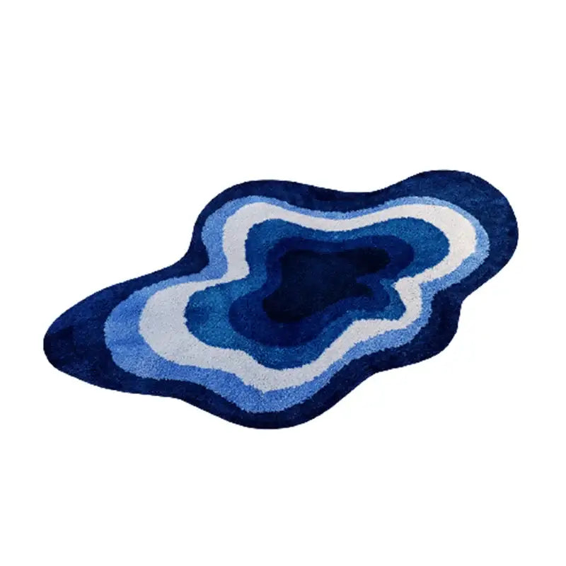 Blue Cloud Tufted Bath Mat
