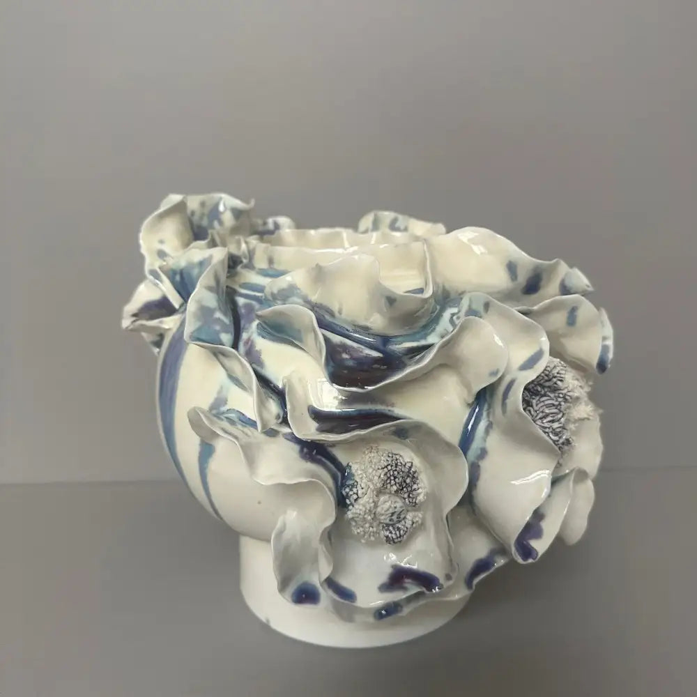 Fold Pattern Porcelain Vase