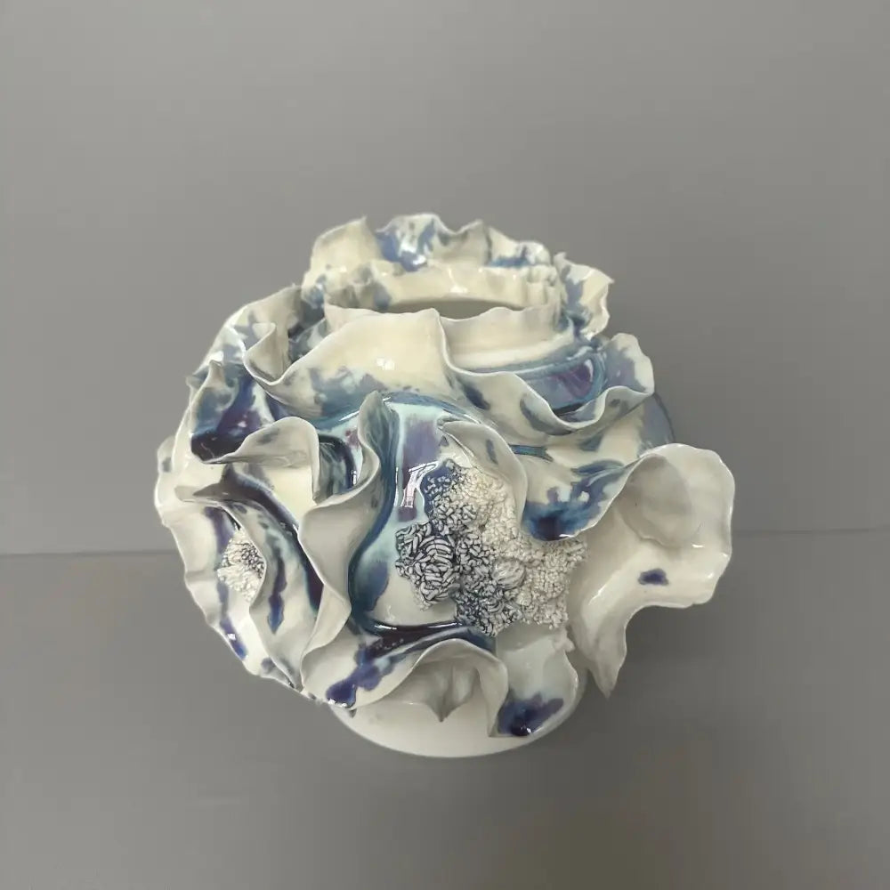 Fold Pattern Porcelain Vase