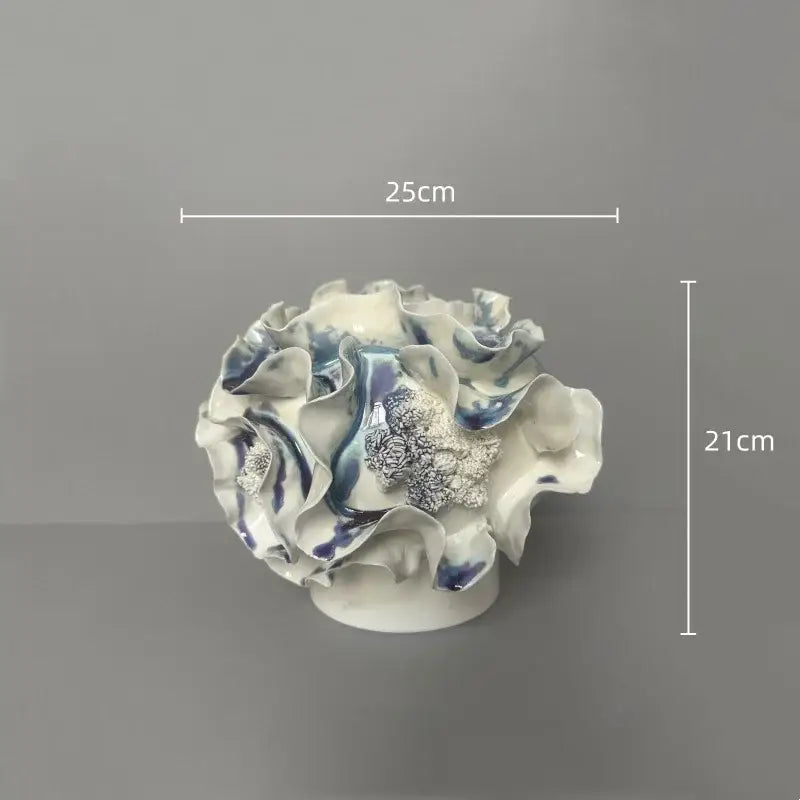 Fold Pattern Porcelain Vase