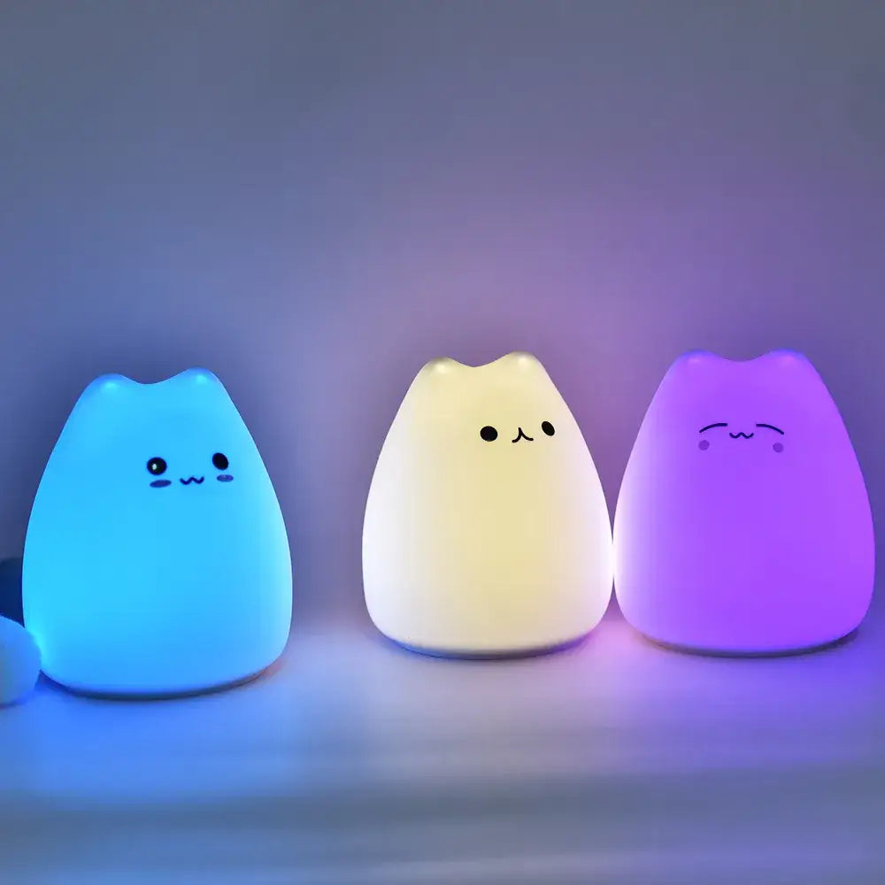Blue Cat Silicone Night Light