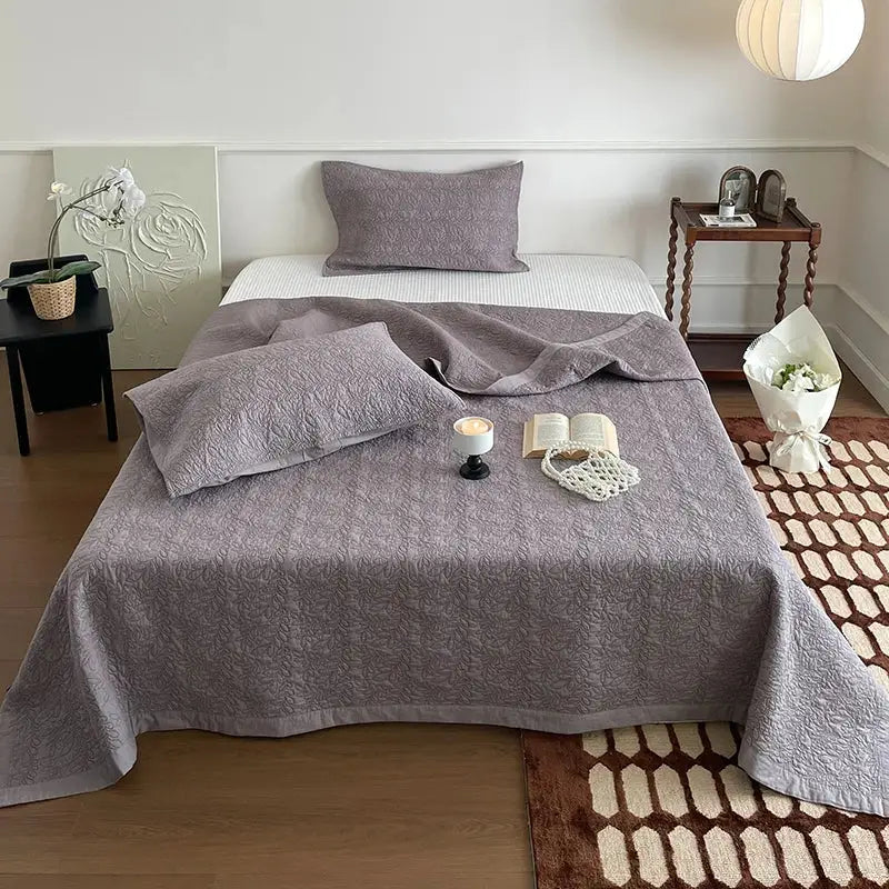 Blush Quilted Cotton Bedspread