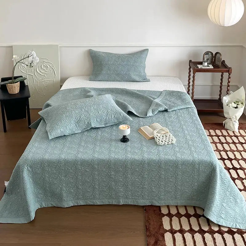 Blush Quilted Cotton Bedspread
