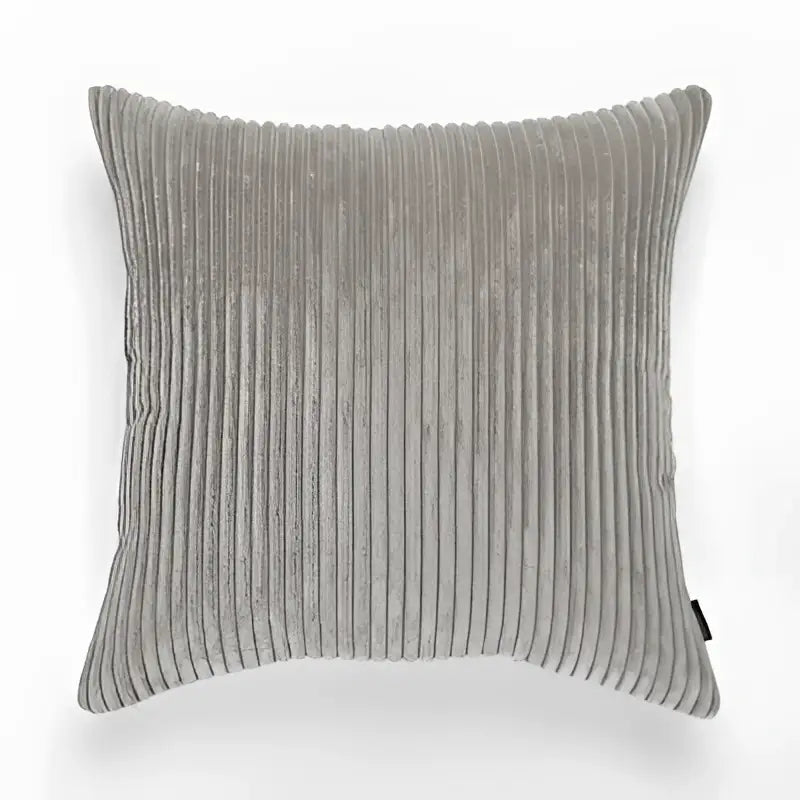 Grey Flocking Pillow Cover