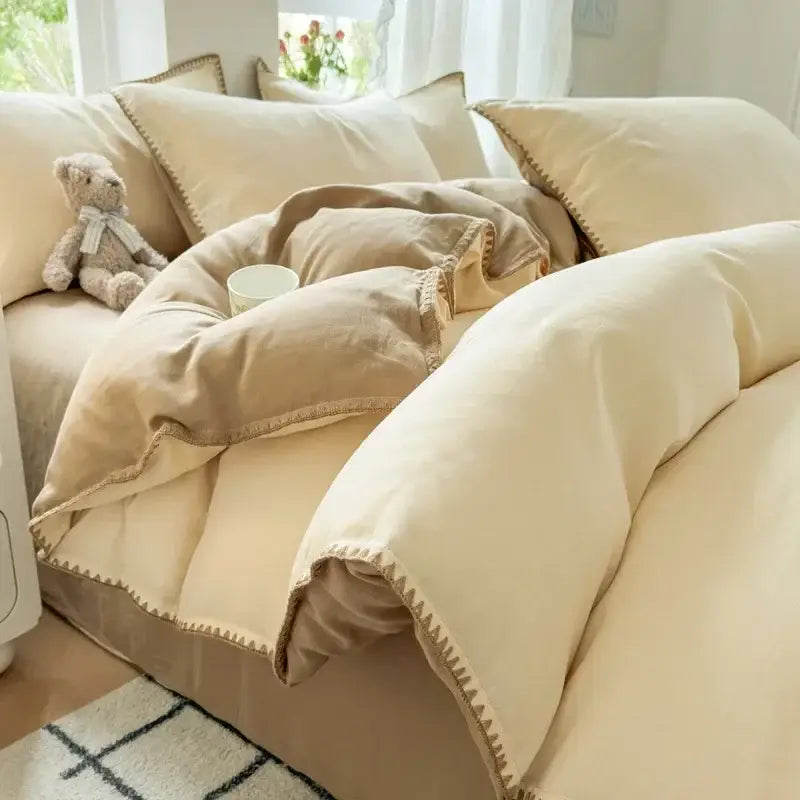 Zigzag Stitch Cotton Bedding