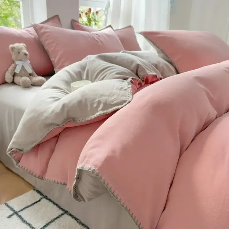 Zigzag Stitch Cotton Bedding