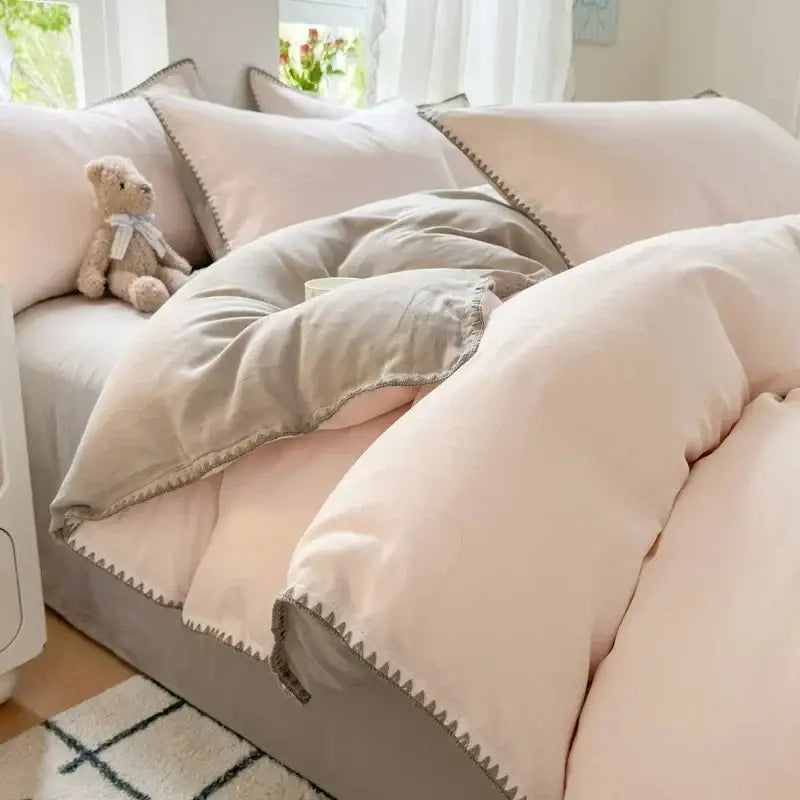 Zigzag Stitch Cotton Bedding