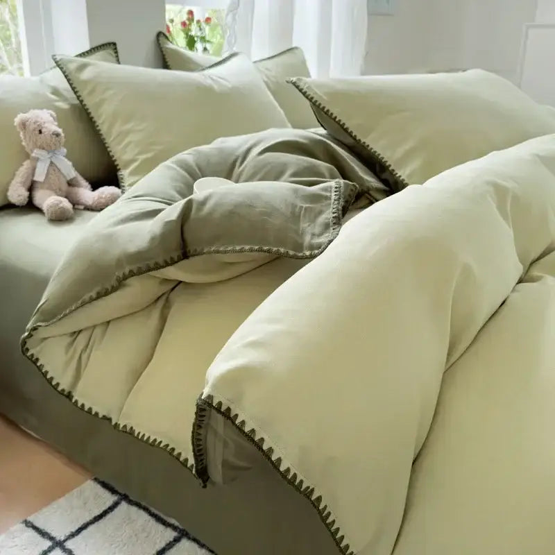 Zigzag Stitch Cotton Bedding