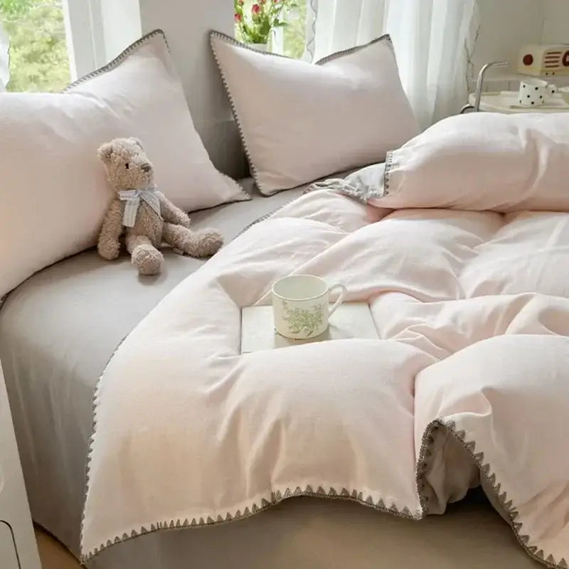 Zigzag Stitch Cotton Bedding