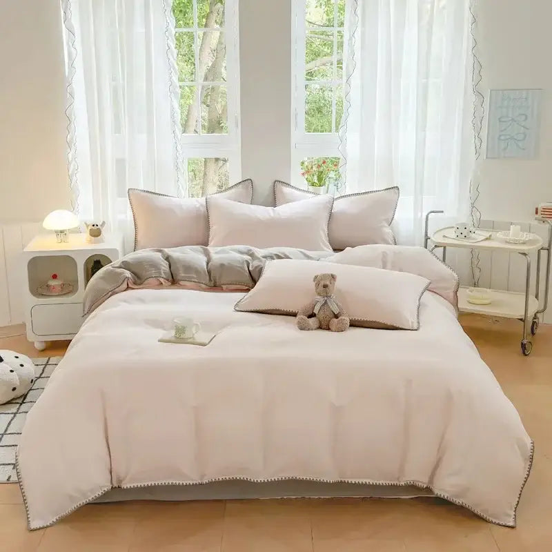 Zigzag Stitch Cotton Bedding