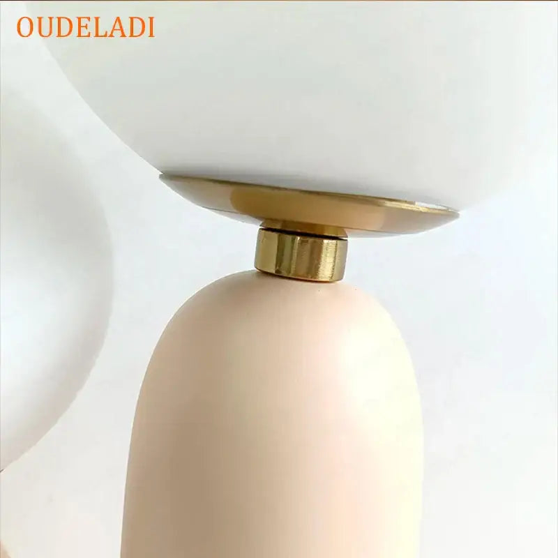 Pink Glass LED Table Lamp