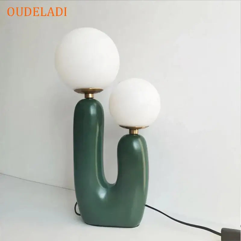 Pink Glass LED Table Lamp