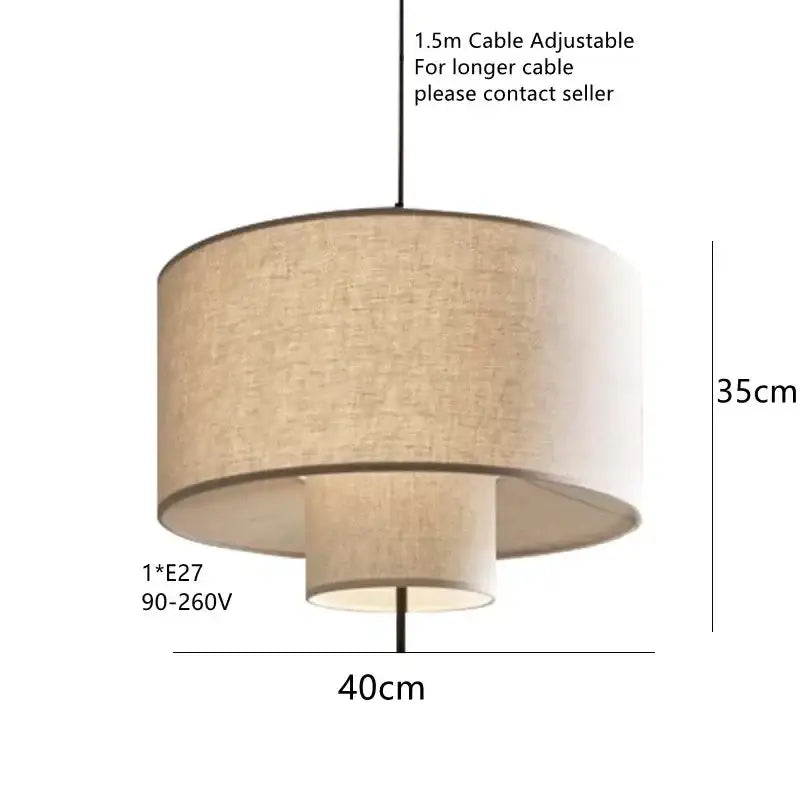 Beige Linen Tiered Lights