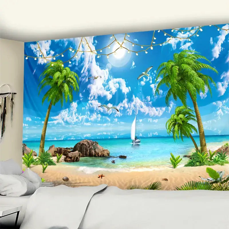Beach Mandala Wall Tapestry