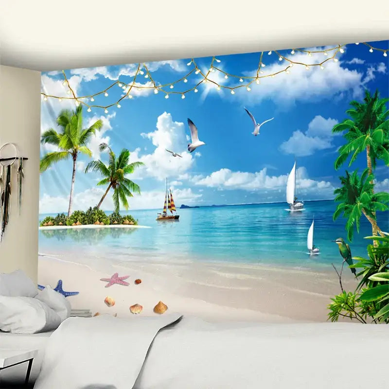 Beach Mandala Wall Tapestry