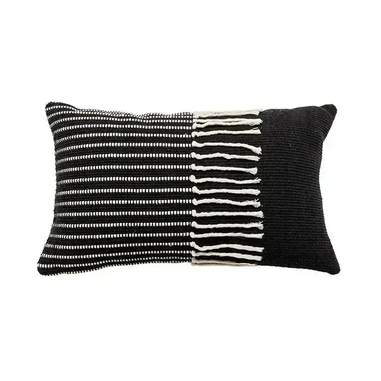 Beige Brown Tufted Cushion