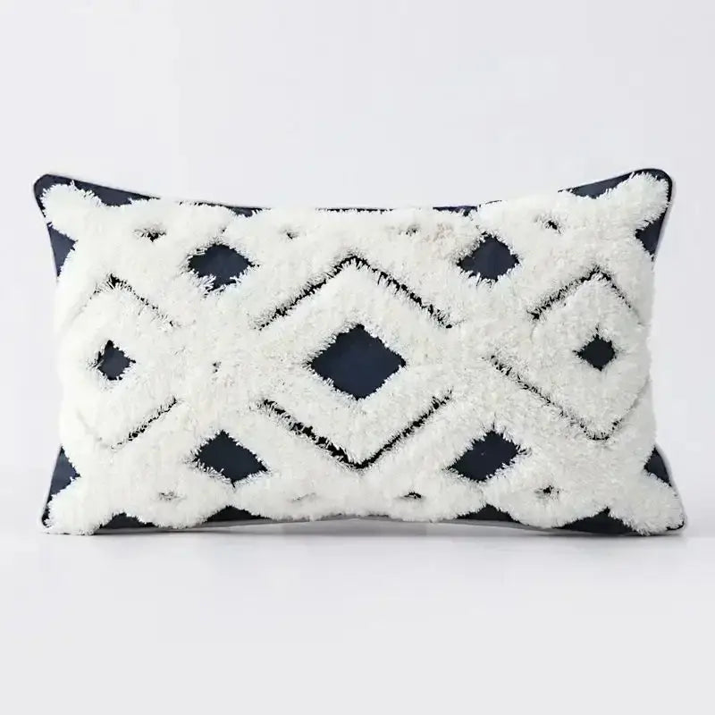 Beige Brown Tufted Cushion