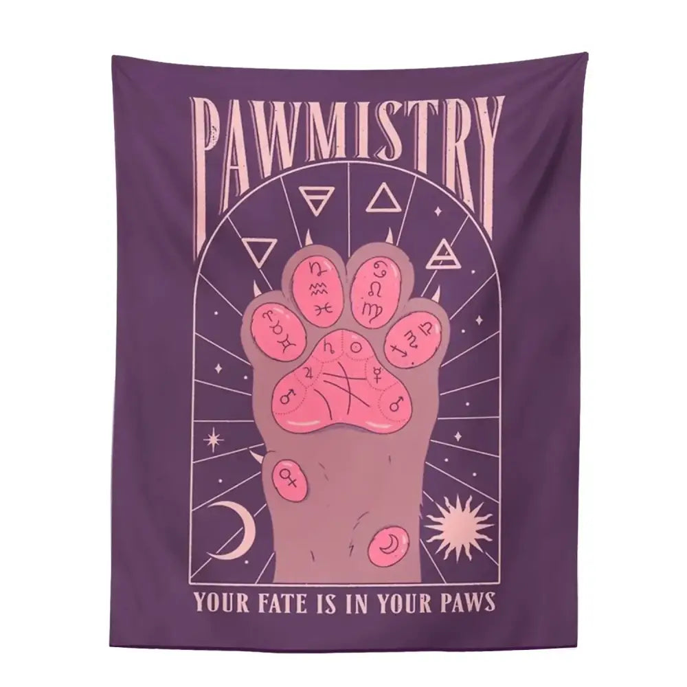 Beige Pink Tarot Tapestry