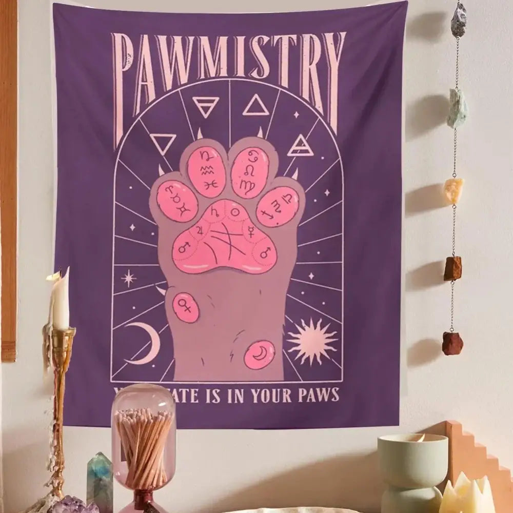 Beige Pink Tarot Tapestry