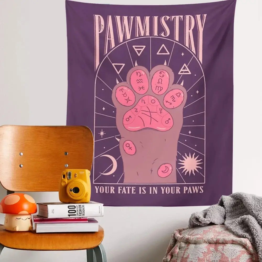 Beige Pink Tarot Tapestry