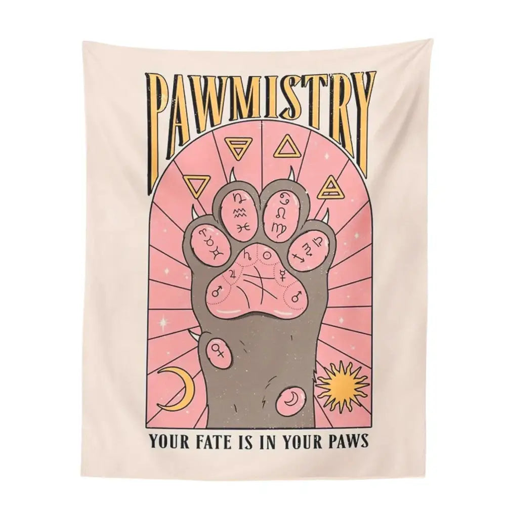 Beige Pink Tarot Tapestry