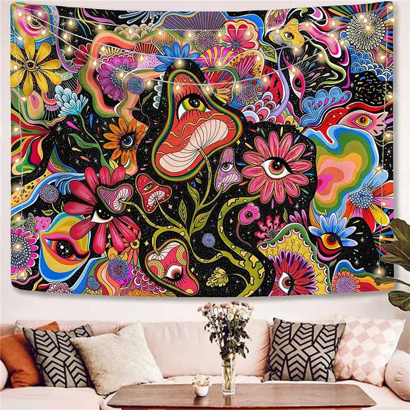 Black Tree Tapestry Decor