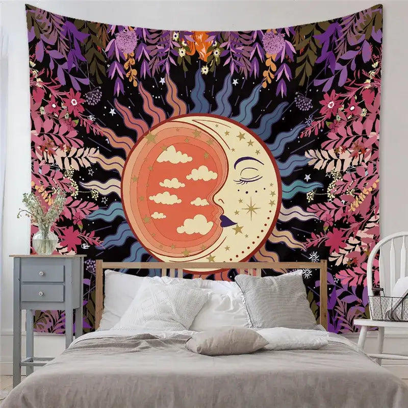 Black Tree Tapestry Decor