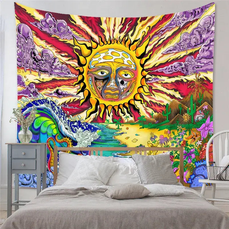 Black Tree Tapestry Decor