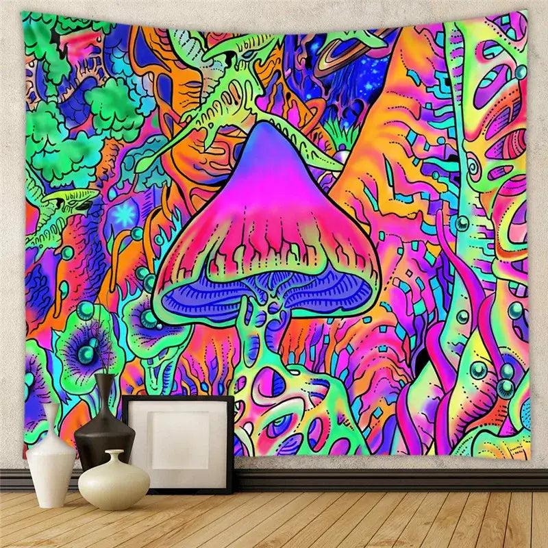 Black Tree Tapestry Decor